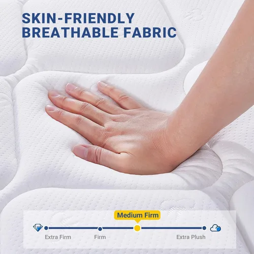 Miniatura 5 de Avenco Colchones King de 10 pulgadas en una caja para aliviar el dolor y aislamiento de movimiento, colchón de cama King certificado CertiPUR-US