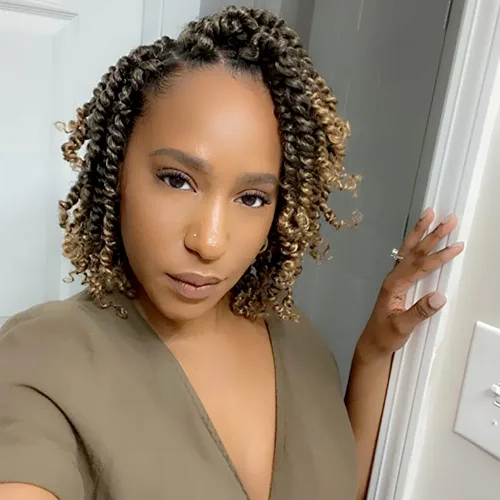 Miniatura 53 de BOHOBABE Cabello de Ganchillo Pre-retorcido Passion Twist de 14 Pulgadas Cabello Corto Ombré Gris Pre-enrollado de Ganchillo Passion Twist para Gris