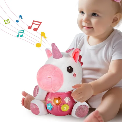Miniatura 8 de iPlay, iLearn juguetes musicales de dinosaurios para bebés, regalo para niños recién nacidos, dinosaurios suaves de peluche, juguete musical