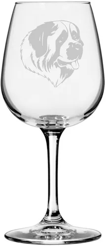 Miniatura 359 de Copa de vino de 12.75 onzas con diseño de perro grabado