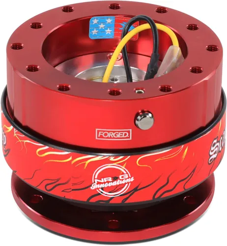 NRG Innovations GEN 2.0 Adaptador de liberación rápida para volante, con pernos de montaje y llave Allen, patrón de pernos 6 X 70mm / 6 x 74mm,