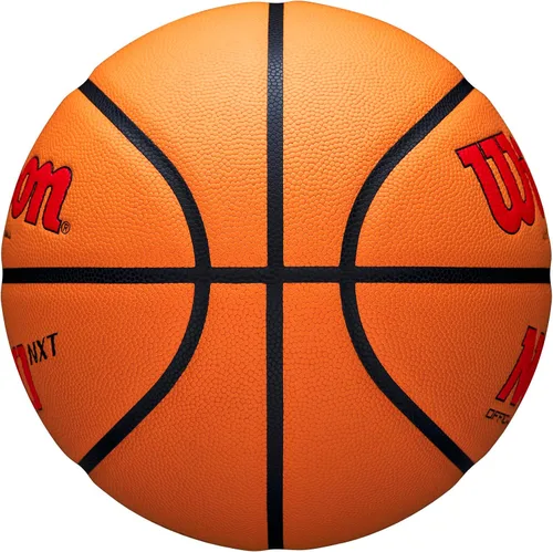 Miniatura 4 de Wilson NCAA Evo NXT Balones de Baloncesto Oficiales para Juegos en Interiores - Tamaños 6 y 7 Escarlata/Naranja