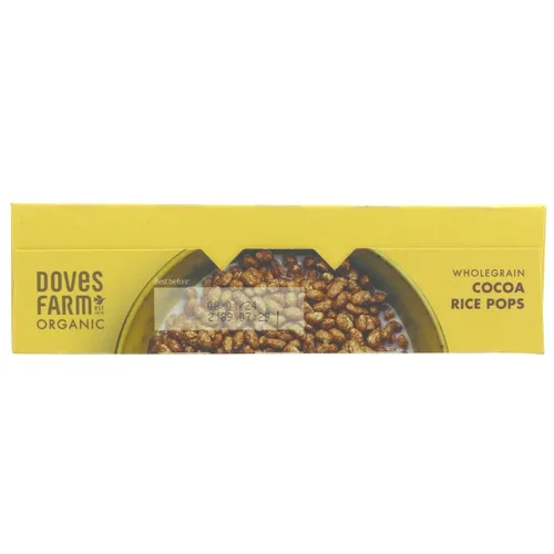 Miniatura 5 de Paletas de arroz de cacao integral orgánicas Doves Farm 10.58 oz Cereal vegano y sin gluten con cacao real Perfecto para un desayuno
