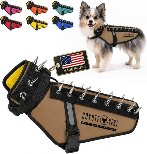 Miniatura 34 de CoyoteVest Chaleco Protector de Arnés para Perro, Accesorios Reflectantes para Perro con Picos para Proteger a tu Mascota de Ataques de Rapaces
