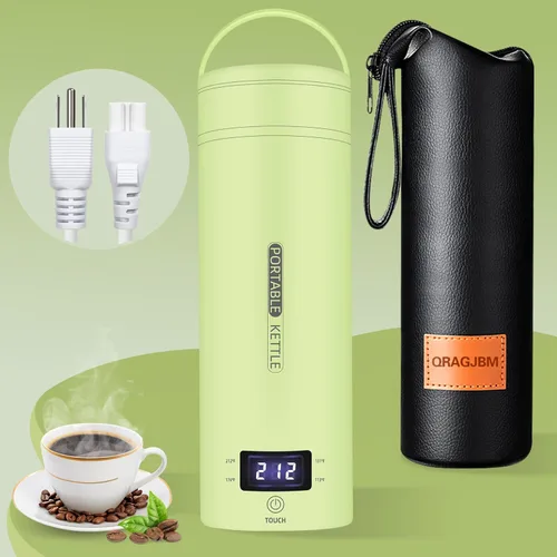 Miniatura 11 de Hervidor Eléctrico de Viaje Portátil Pequeño Mini Hervidor de Té y Café, Hervidor de Agua con 4 Controles de Temperatura, Acero Inoxidable 304