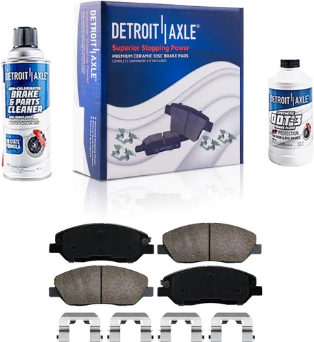 Miniatura 6 de Detroit Axle - Kit de Frenos Delanteros para Hyundai Entourage Kia Sedona Rotores de Freno Perforados y Ranurados Pastillas de Frenos Cerámicos