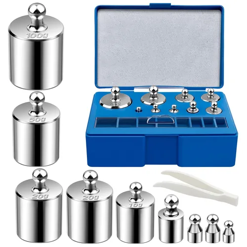Miniatura 13 de UCEC Pesos de calibración para báscula digital, pesos de 50 g, peso de balance de acero inoxidable de precisión para laboratorio, calibración