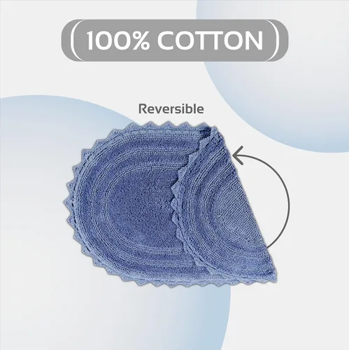 Miniatura 4 de Better Trends Lilly Crochet - Alfombras ovaladas de baño y alfombras reversibles de 17 x 24 pulgadas, alfombras de baño para baño, lujosa alfombra