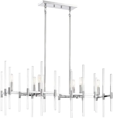 Miniatura 3 de Minka Lavery 3096-77 - Lámpara de araña de isla para comedor, 6 luces, 360 vatios, cromada