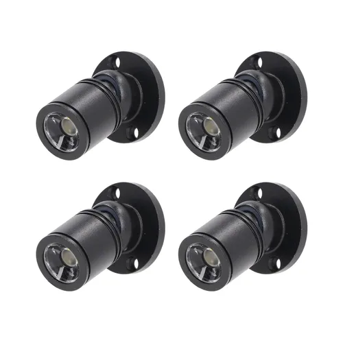 Miniatura 8 de Mini focos LED regulables de 12V para exhibición – Luz diurna de 1.5W 6500K, focos pequeños para exhibiciones con regulador de intensidad, negro