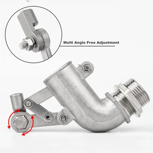 Miniatura 4 de 1pcs Adjustable Floating Ball Valve, 304 Stainless Steel Elbow Float Valve, Water Level Controller for Water Tank Towers(1inch)