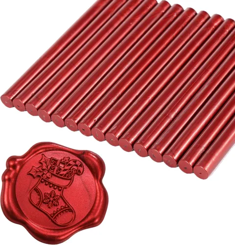 Miniatura 15 de Yoption 15 barras de cera para sellar pistola de pegamento para sello de cera, ideal para invitaciones de boda, sobres, tarjetas, ideas de regalo
