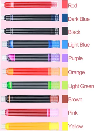 Miniatura 7 de 35 cartuchos de tinta, 0.134 in de diámetro de diámetro, pluma estilográfica de caligrafía, cartuchos de tinta de repuesto para pluma estilográfica