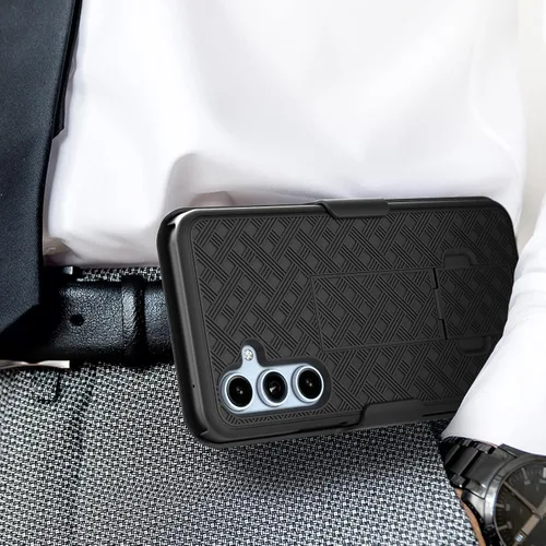 Miniatura 3 de DuraClip - Funda para Samsung Galaxy A54 5G con clip de funda y soporte (negro mate) (A54 5G)