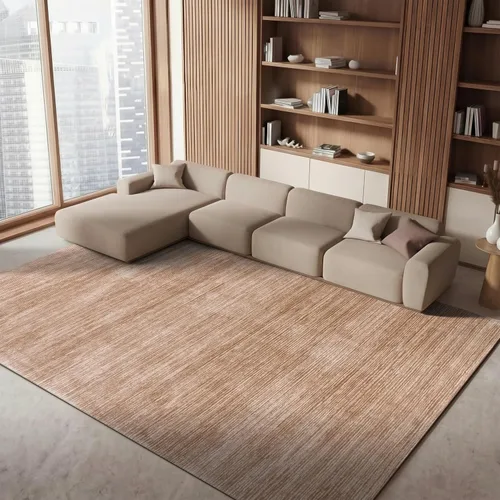 SAFAVIEH - Alfombra de 8x10 pies, colección Vision, diseño moderno en tonos ombré, color marrón claro, no suelta pelusa y fácil de limpiar, ideal