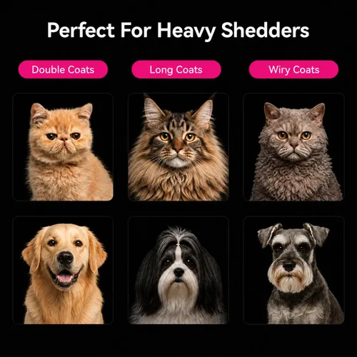 Miniatura 3 de aumuca Undercoat Rake for Dogs & Cats – Deshedder & Grooming Brush – Dog Brush & Cat Brush for Long or Short Hair – Dematting Comb for Matted Fur