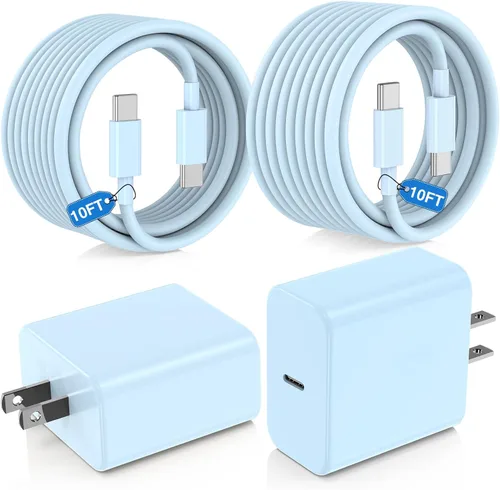 Miniatura 12 de Cargador súper rápido tipo C de 45 W para Samsung Galaxy S25/S24/S23 Ultra, cargador de teléfono USB C Android con cables tipo C de 6 pies/10 pies