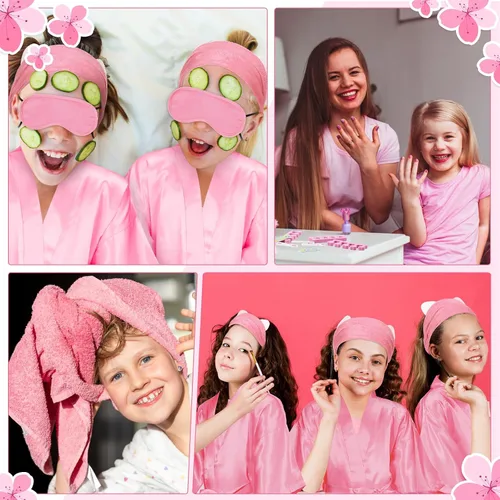 Miniatura 5 de Jeyiour Juego de 72 piezas de spa de pies para niñas, incluye bañera de pies, lavabo, toallas de mano y kit de accesorios para fiesta
