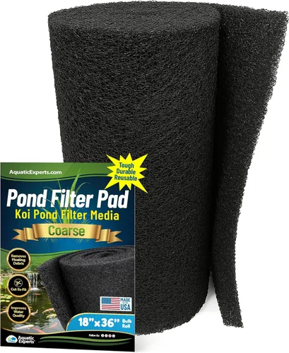 Miniatura 22 de Aquatic Experts Almohadilla de filtro clásica para estanque Koi FINE – Filtro de estanque en rollo blanco a granel, filtros de estanque ultra