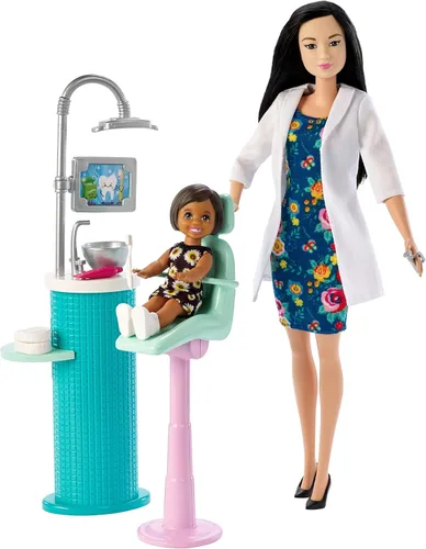 Miniatura 6 de Barbie Muñeca y juego de dentista, pelo negro