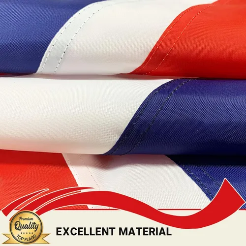 Miniatura 3 de TOPFLAGS Bandera británica de 3 x 5 pies, bandera bordada de doble cara del Reino Unido para exteriores, rayas cosidas de nailon resistente con 2