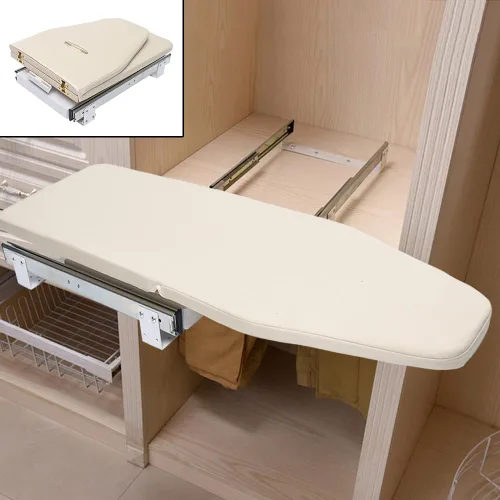 Miniatura 4 de Tabla de planchar plegable retráctil, tabla de planchar retráctil para armario, estación de planchado plegable para ocultar la tabla de planchar