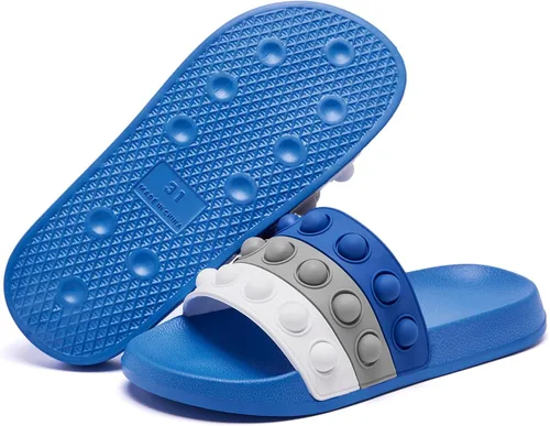 Miniatura 7 de Engtoy Sandalias para niños y niñas, unisex, ligeras, antideslizantes, puntera abierta, cómodas, para ducha, playa, divertidas sandalias