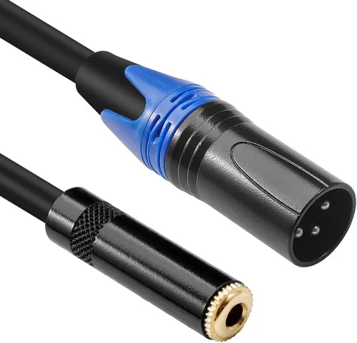 Miniatura 7 de Cable macho de 1/8 a XLR, cable adaptador de convertidor de audio macho TRS estéreo hembra de 0.138 in (1/8 pulgadas) - 1 pie/11.8 in
