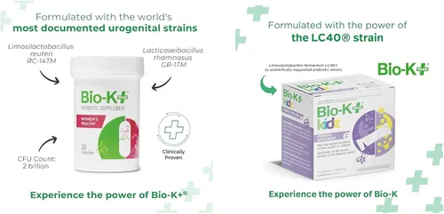 Miniatura 3 de Bio K+ - Paquete de probióticos para la salud de las mujeres – Soporte del tracto vaginal y urinario 2B UFC + probiótico diario para niños