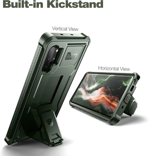 Miniatura 4 de Dexnor Funda para Samsung Galaxy Note 10+ Plus, [protector de pantalla y soporte integrados] Protección de grado militar de servicio pesado a prueba