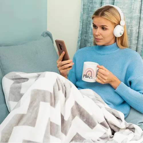 Miniatura 7 de Divertida taza de café para tía, regalo de cumpleaños/Navidad de sobrino/sobrino, taza de cerámica de arte arcoíris para tía, regalo lindo y único