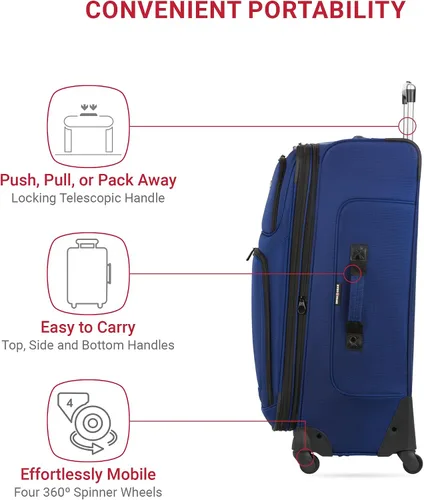 Miniatura 83 de SwissGear - Equipaje suave expandible Sion con ruedas, Negro