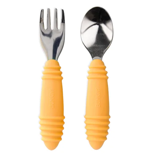 Miniatura 24 de Bumkins Juego de utensilios para bebés, Chewtensils cucharas de silicona para mojar, autoalimentación, destete dirigido por el bebé, aprendizaje