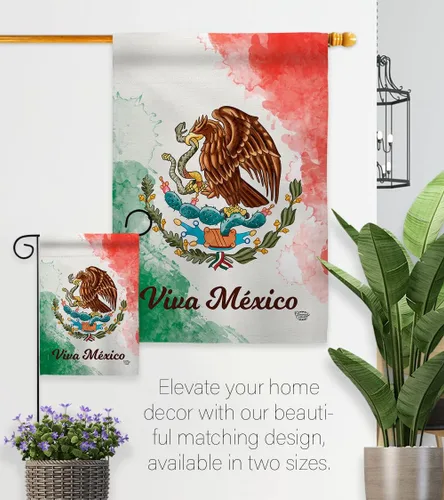 Miniatura 8 de Ornamento Collection Viva México Casa Bandera Pack de Nación Regional Internacional Mundo País Particular Área Decoración Banner Pequeño Jardín