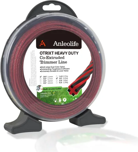 A ANLEOLIFE Cuerda de Cortadora Resistente de 1 Libra Octa-Twist de 0.095 Pulgadas por 308 Pies en Forma de Dona, OTRIXT Hilo para Cortadora de