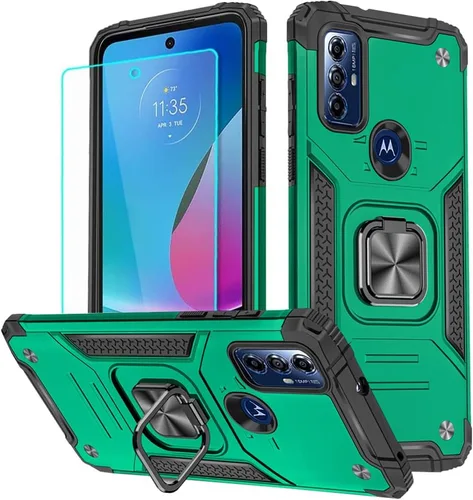 Miniatura 9 de Funda para Moto G Play 2023, Motorola G Play 2023 con protector de pantalla HD, soporte giratorio de grado militar de 360° (resistente), fundas