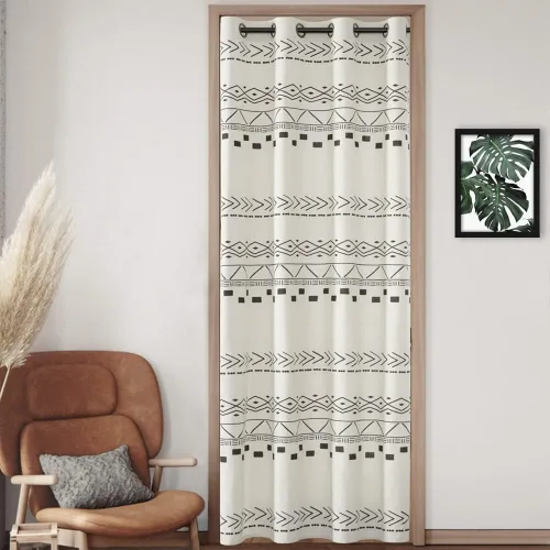 Miniatura 11 de Cortinas de puerta para privacidad de puerta, 80 pulgadas de largo, semi opacas, aisladas térmicas, cubierta divisora de habitaciones/persianas
