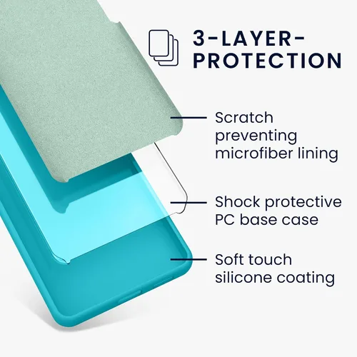 Miniatura 501 de kwmobile Funda Compatible con Google Pixel 6 Pro - Funda de teléfono de silicona TPU con acabado suave - Azul Arrecife