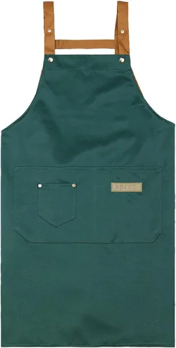 MXY Delantal para mujeres y hombres, lona de cera ajustable, 5 bolsillos para herramientas, delantal de trabajo para tareas domésticas, cocina,