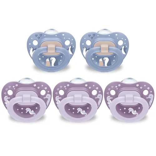 Miniatura 10 de NUK Cómodos chupetes de ortodoncia para 0 a 6 meses, sin BPA, paquete de 5, diseño suave y duradero para la comodidad del bebé