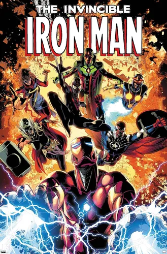 Miniatura 12 de Trends International Marvel Comics Iron Man - Póster de pared Invincible Iron Man #11, 22.4 pulgadas de largo x 14.7 pulgadas, versión enmarcada