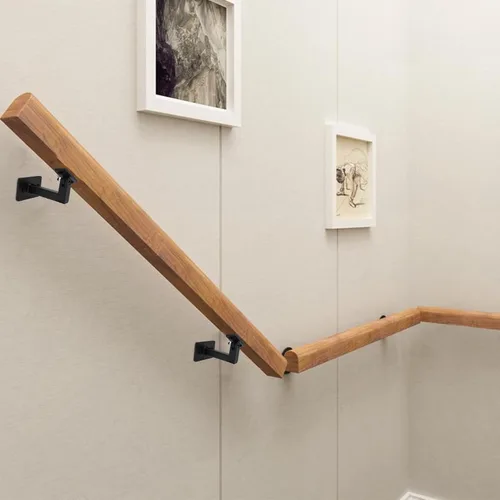 Miniatura 7 de RealPlus Soportes de pasamanos ajustables resistentes giratorios cuadrados para escaleras de escalera, paquete de 3