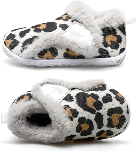 Miniatura 2 de FEETCITY - Zapatos para bebés, niños y niñas, pantuflas cálidas de vellón, botines para primeros pasos, calcetines cálidos para recién nacidos