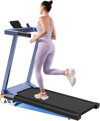 Miniatura 11 de DeerRun Cintas de correr para el hogar con inclinación y asas, cinta de correr plegable de 3.0 HP para espacios pequeños, máquina de correr plegable