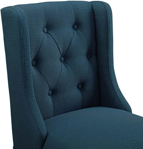 Miniatura 8 de Modway Baronet - Juego de 2 taburetes tapizados de tela con botones copetudos, color azul