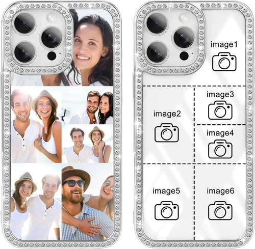 Miniatura 9 de Funda de teléfono con imágenes personalizadas para iPhone 17/16/15/14/13/12/11 Pro Max Plus Air, funda protectora suave de TPU transparente, diseño