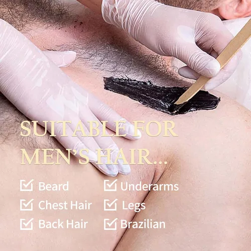 Miniatura 2 de Maxpearl Cuentas de cera dura de 2.5 libras para depilación, fórmula de cabello grueso para hombre, depilación brasileña, piel sensible, cara
