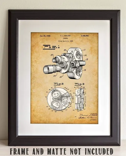 Miniatura 5 de Patente de cámara de película de película, póster clásico de cine, sala de cine y decoración de sala de director de cine, regalo para fotógrafos