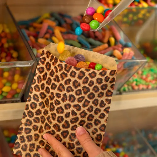 Miniatura 7 de 888 Display – 200 piezas de 8.5 x 11 pulgadas de papel de tono leopardo bolsas de regalo de compras