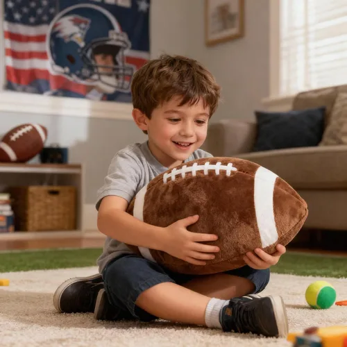 Miniatura 2 de Mostop Almohada de fútbol personalizada con nombre y número personalizados, regalos de cumpleaños de Navidad para niños, papá, deportes, atletas